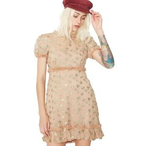 FL&L golden garden tulle gown